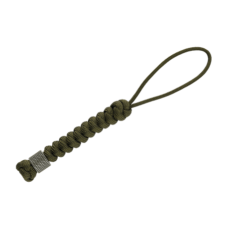 M-Tac Viper Lanyard Stainless Steel in braided paracord with Viper bead in stainless steel, stylish and practical knife accessory.