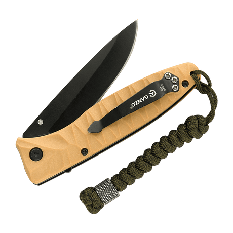 Folding knife with M-Tac Viper Lanyard Stainless Steel in stainless steel and braided paracord for quick access and a stylish look.