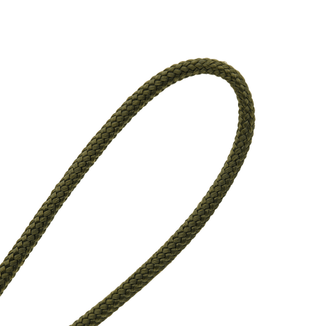 Green paracord seen up close. Stylish and durable detail. M-Tac Viper Lanyard Stainless Steel for knives and gear.