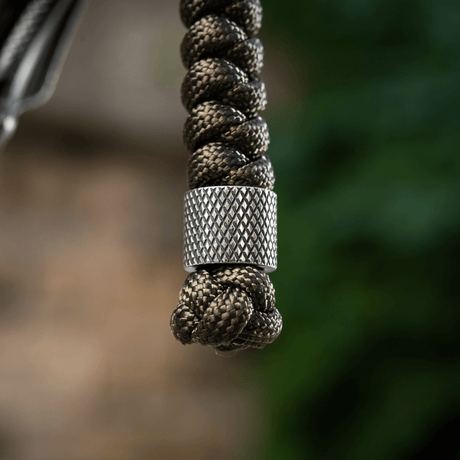 M-Tac Viper Lanyard Stainless Steel with braided paracord and stainless steel bead, flexible knife accessory for quick access.
