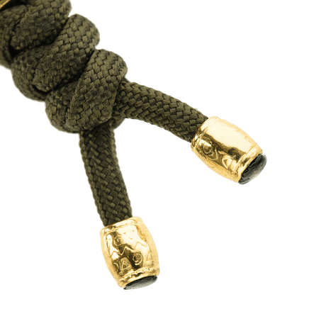 M-Tac Zeus Lanyard in braided paracord with stylish design and gold-colored ends, suitable for storing a knife and gear.