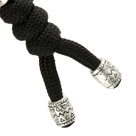 M-Tac Zeus Stainless Steel Lanyard with braided paracord and decorative beads. Suitable for quick access to knife and gear.