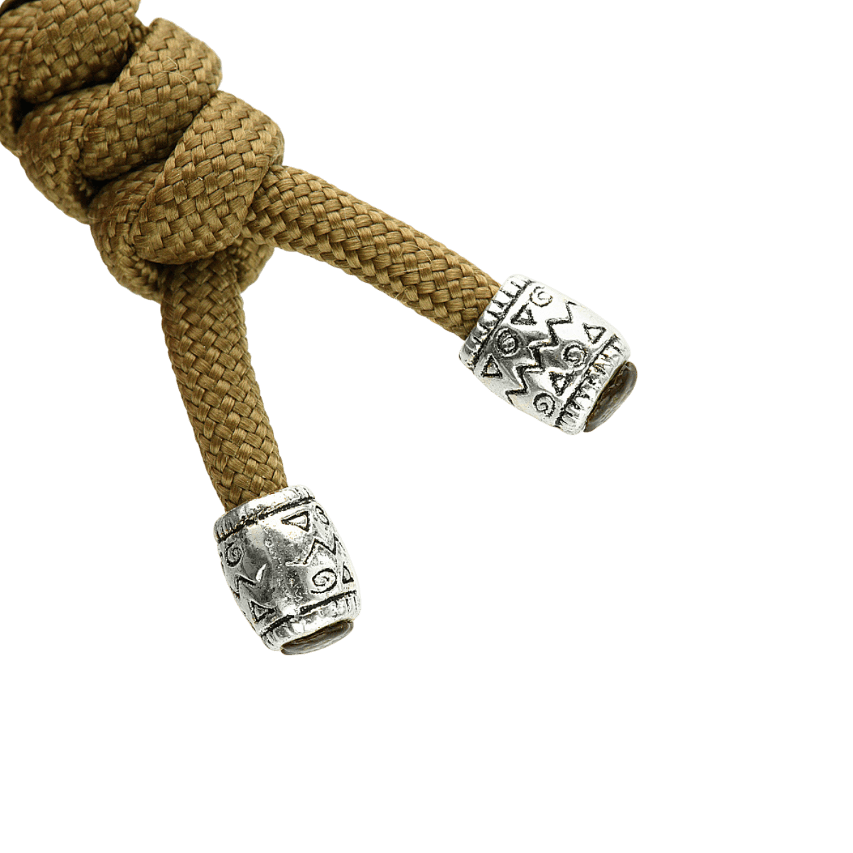 M-Tac Zeus Stainless Steel Lanyard med flettet paracord og dekorativ stålkugle til hurtig adgang til kniv og udstyr.