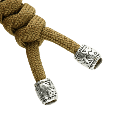 M-Tac Zeus Stainless Steel Lanyard with braided paracord and decorative steel bead for quick access to knife and gear.