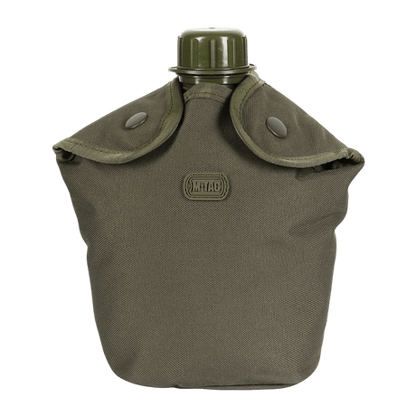 M-Tac Flaskeholder MOLLE in durable polyester, designed for hiking, with water-resistant PVC and MOLLE system. Dimensions: 120 x 70 x 170 mm.