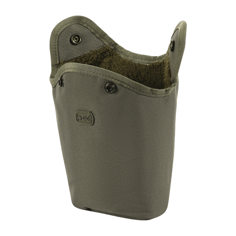 M-Tac Flaskeholder MOLLE in durable polyester with PVC coating for carrying bottles on trips, with drainage hole and MOLLE attachment, 120x70x170 mm.