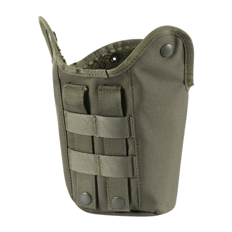 M-Tac Flaskeholder MOLLE in durable 600D polyester with drainage hole and reinforced base, compatible with MOLLE system, green color.