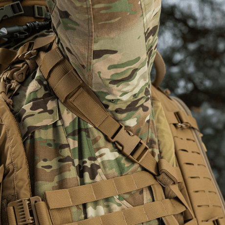 M-Tac Sturm Elite Gen.II backpack with MOLLE system and camouflage pattern for advanced raid missions in the field.