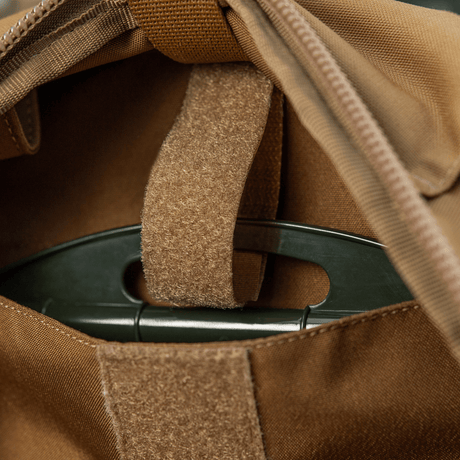 Internal stitching and hydration system of M-Tac Sturm Elite Gen.II, made from durable Cordura with MOLLE Laser Cut design.