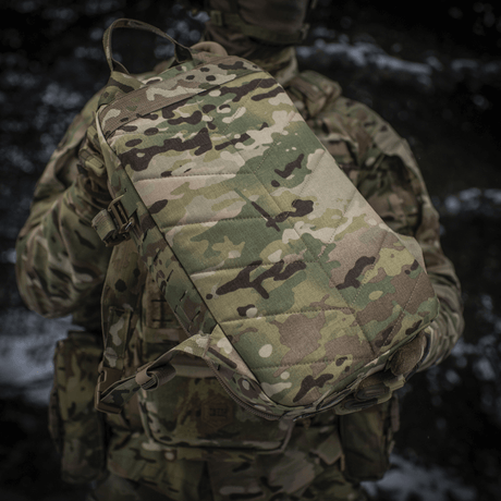 M-Tac Sturm Elite Gen.II backpack in camouflage design, for field use with durable Cordura, hydration system and MOLLE attachment options.