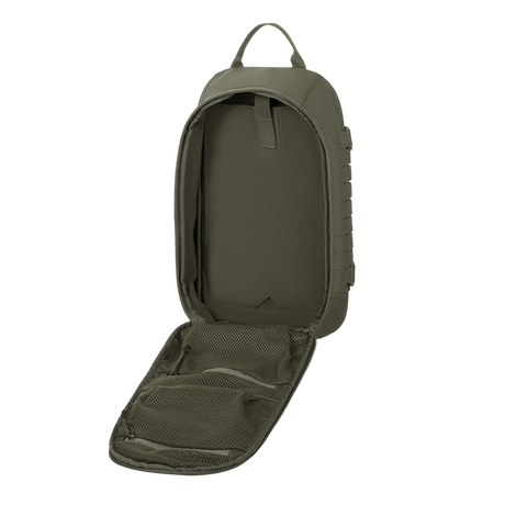 M-Tac Sturm Elite Gen.II open view with main compartment and mesh pockets, ideal for field survival and gear organization.