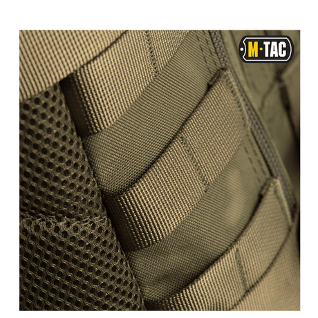Detail of M-Tac Assault Pack with MOLLE attachment system and padded shoulder straps