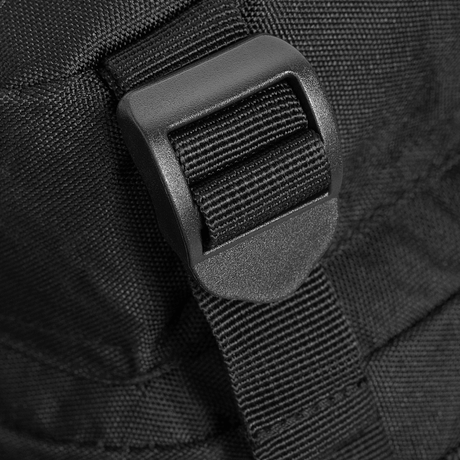 Close-up of M-Tac Assault Pack Laser Cut's robust strap system with easy adjustment.