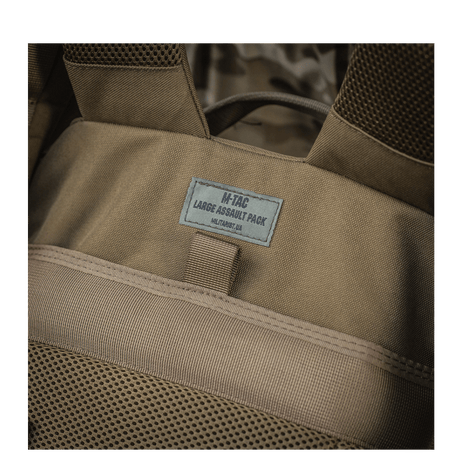 M-Tac Large Assault Pack Backpack with MOLLE system and padded shoulder straps, suitable for short hikes and city use