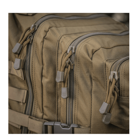 M-Tac Large Assault Pack Backpack with zippered pockets and MOLLE system, suitable for city use and hiking