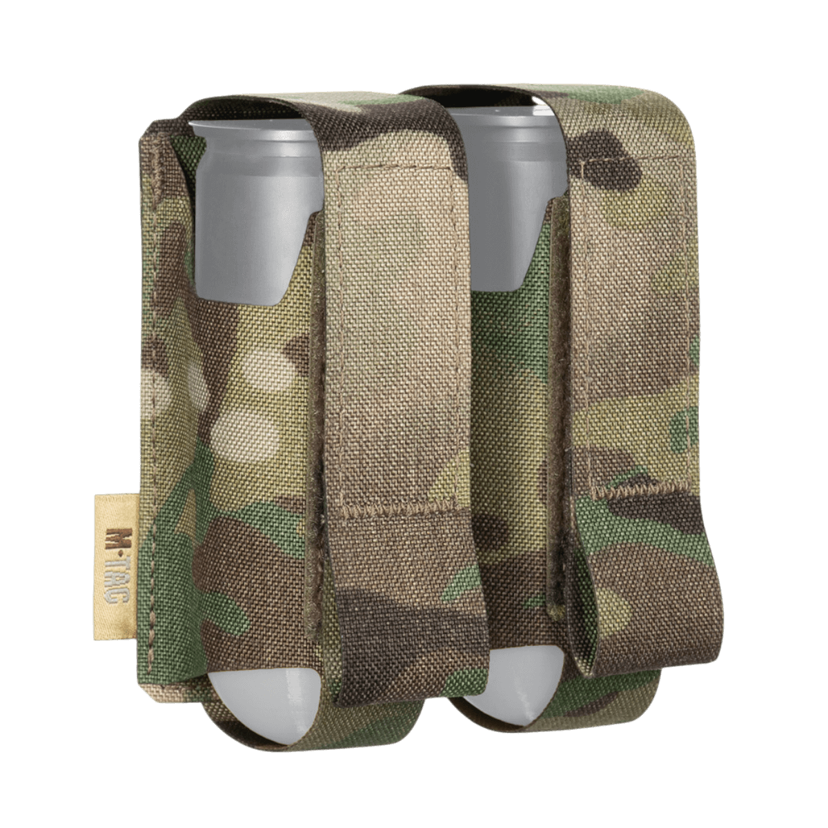 M-Tac Lomme til 2 VOG-type Granater i camouflage med MOLLE-system, designet til sikker opbevaring og transport af 40 mm granater.