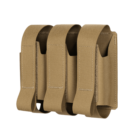M-Tac pouch for 3 VOG grenades in Cordura Squadron with MOLLE Laser Cut for secure storage of VOG-25 grenades, brown color.