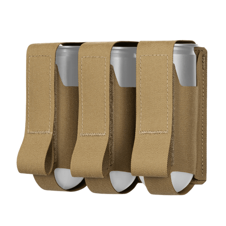 M-Tac pouch for 3 VOG grenades in durable Cordura with MOLLE Laser Cut system for easy mounting and secure storage of grenades.