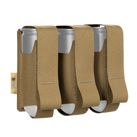 M-Tac pouch for 3 VOG grenades with MOLLE system, for secure storage of 40 mm grenades, durable Cordura Squadron material.