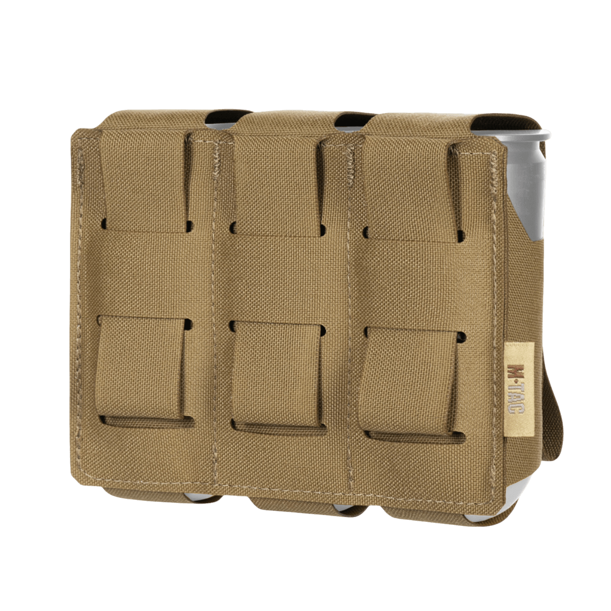 M-Tac Pouch til 3 VOG-Granater med MOLLE system til sikker opbevaring af 40 mm VOG-25 granater, slidstærkt Cordura materiale, brun