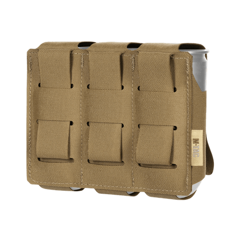 M-Tac pouch for 3 VOG grenades with MOLLE system for secure storage of 40 mm VOG-25 grenades, durable Cordura material, brown.