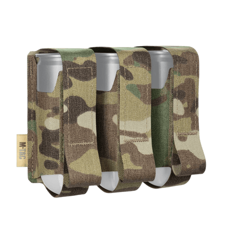 M-Tac pouch for 3 VOG grenades with MOLLE Laser Cut system for secure storage of VOG-25 grenades, in durable Cordura material.