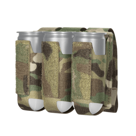 M-Tac pouch for 3 VOG grenades with MOLLE Laser Cut system for secure storage of 40 mm grenades in durable Cordura material.