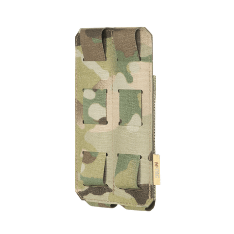 M-Tac Double Magazine Pouch APS Laser Cut in camouflage Cordura with MOLLE attachment for secure transport of two magazines.