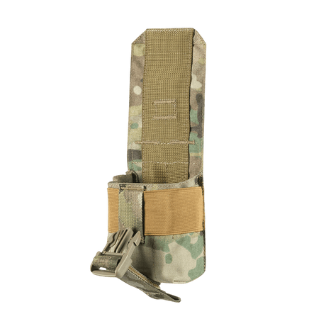 M-Tac Fragmentation Grenade Laser Cut pouch in Multicam nylon with elastic band and robust buckle, gallery position 1, for tactical grenade storage.