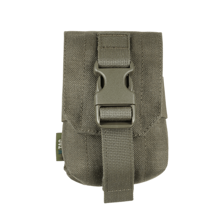 M-Tac Fragmentation Grenade Laser Cut pouch in robust nylon with locking buckle, gallery position 1, designed for secure storage of grenade or tactical gear.