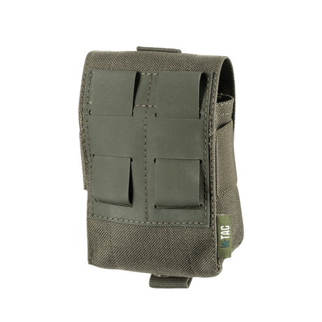 M-Tac Fragmentation Grenade Laser Cut pouch in robust nylon with attachment points, gallery position 1, for storage of fragmentation grenade or similar equipment.