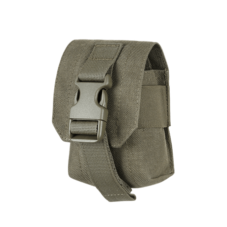 M-Tac Fragmentation Grenade Laser Cut pouch in robust nylon with locking buckle, gallery position 1, for professional grenade or equipment storage.