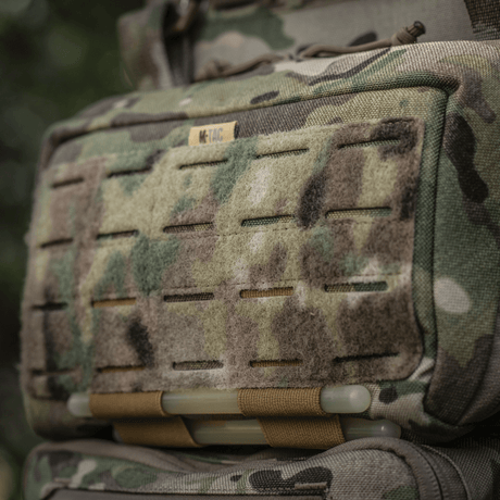 M-Tac Admin Pouch Large Elite in camouflage with laser-cut velcro panel for patches, perfect for tactical gear.