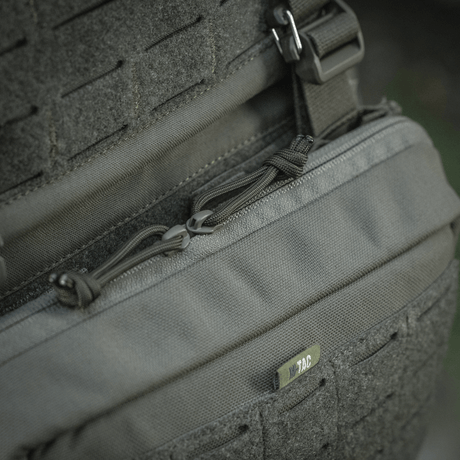 Close-up of M-Tac Admin Pouch Large Elite made from durable Cordura 500D, ideal for tactical gear and storage.