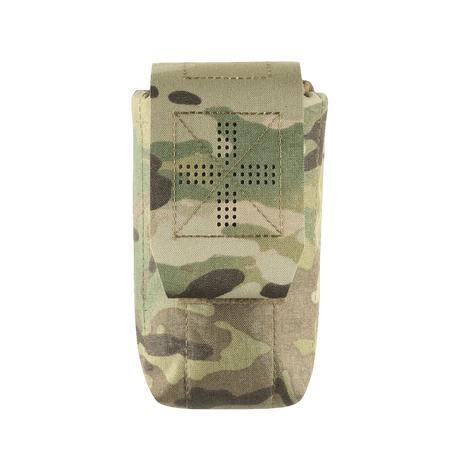 M-Tac Mediclomme Small Vertical Elite i multicam nylon med intern IFAK-organizer og NIJ-certificering vist i gallery position 1.