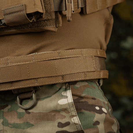 M-Tac Range Belt Cobra Buckle Gen.IV tactical belt in use for military and police applications.