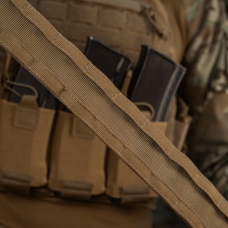 M-Tac Range Belt Cobra Buckle Gen.IV with tactical gear and magazine pouches, designed for military and police.