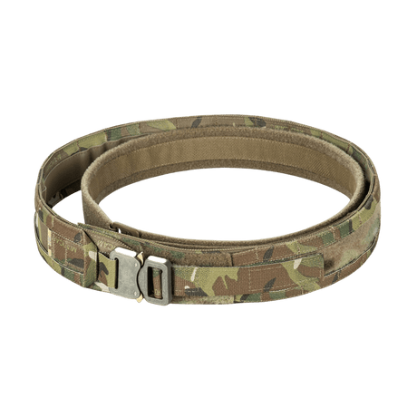 M-Tac Range Belt Cobra Buckle Gen.IV in camouflage, tactical belt for military and police with adjustable sizing and Tegris reinforcement.