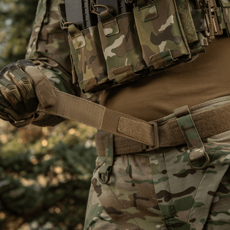 M-Tac Range Belt Cobra Buckle Gen.IV tactical belt with camouflage and velcro detail for military and active users