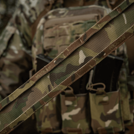 M-Tac Range Belt Cobra Buckle Gen.IV in action with camouflage and magazine pouches for military and police use