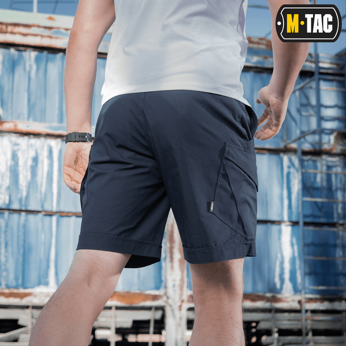 M-Tac Shorts Aggressor Short til taktisk brug, fremstillet af elastisk polycotton flex rip-stop, ideel for by og naturaktiviteter.