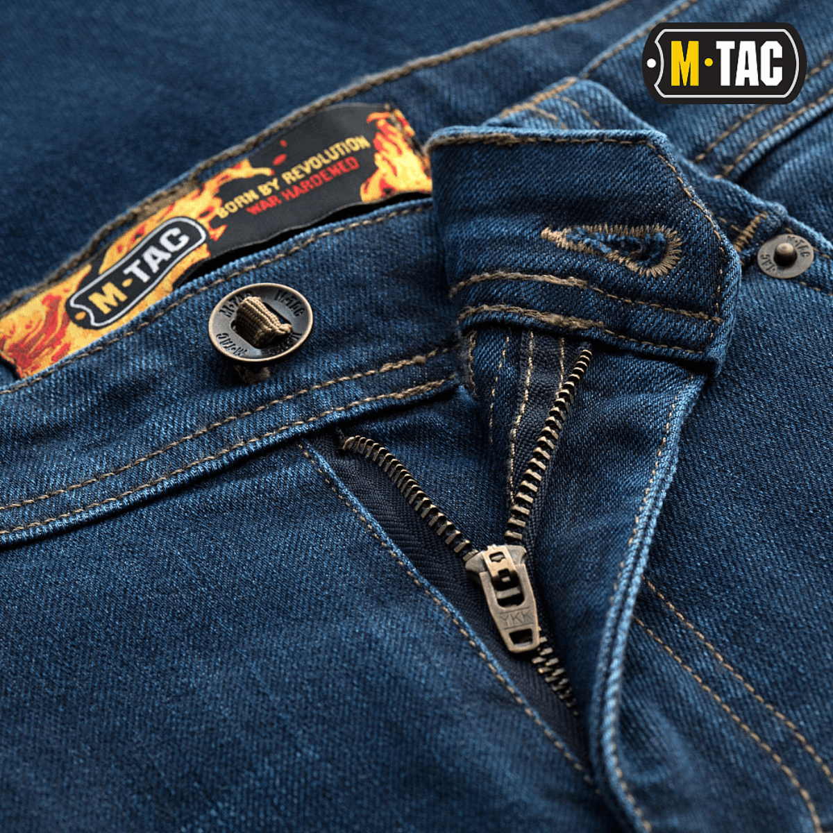 M-Tac Tactical Gen.I Regular Fit jeans med lynlåsdetalje og mærkeemblem