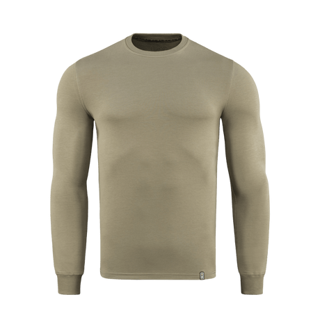 M-Tac Pullover 4 Seasons in beige, minimalist design for everyday and tactical year-round use, made of 95% cotton and 5% elastane
