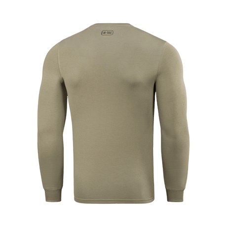 M-Tac Pullover 4 Seasons in beige seen from back, long-sleeved, crew neck, versatile year-round design with product code on back