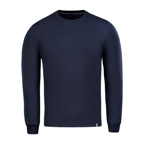 M-Tac Pullover 4 Seasons in navy, minimalist design, crew neck, stretchable cuffs, 95% cotton, ideal for year-round use
