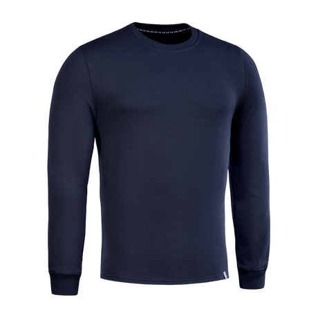 M-Tac Pullover 4 Seasons in dark blue with minimalist design for year-round use; material: cotton and elastane; suitable for everyday and tactical use