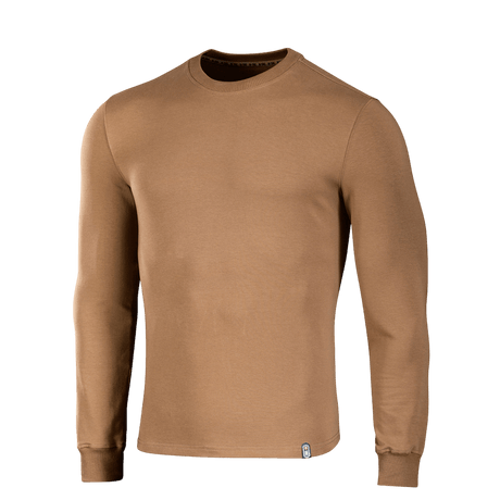 M-Tac Pullover 4 Seasons in brown with crew neck, versatile design for everyday and tactical use
