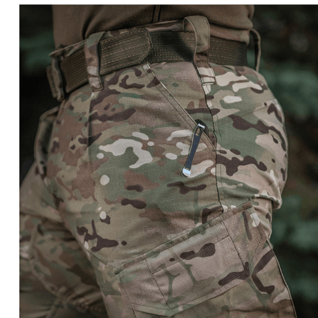 M-Tac Feltbukser NYCO i slidstærkt amerikansk NYCO-stof med camouflagemønster, NIJ-certificeret, detaljeret nærbillede, gallery position 1.
