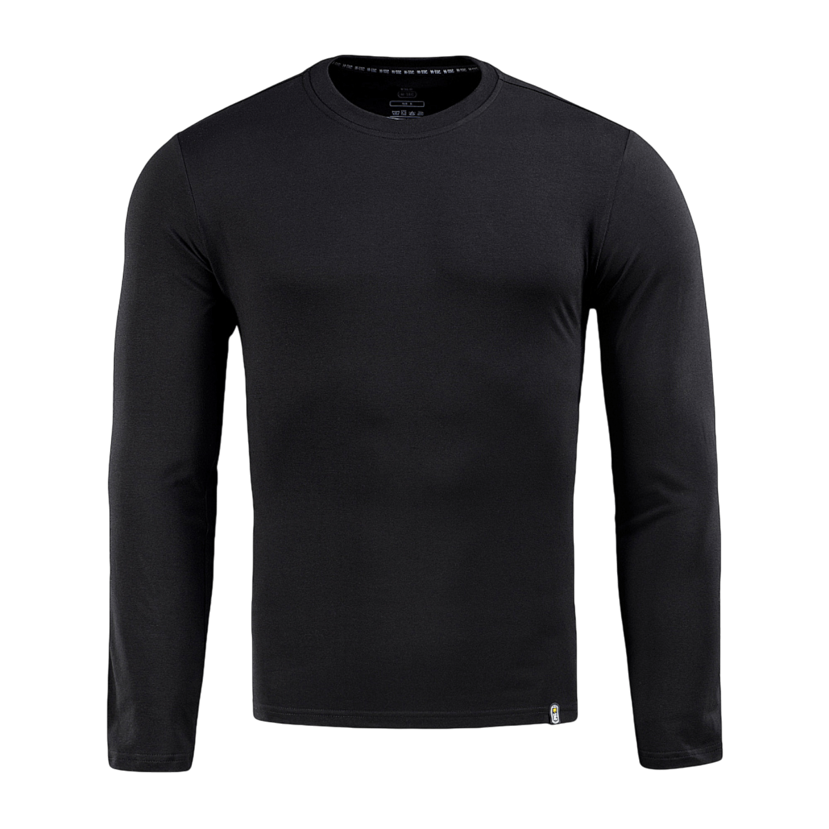 M-Tac Long-sleeve T-shirt 93/7 i sort med holdbart og elastisk materiale, velegnet til hverdag, uniformer og friluftsliv