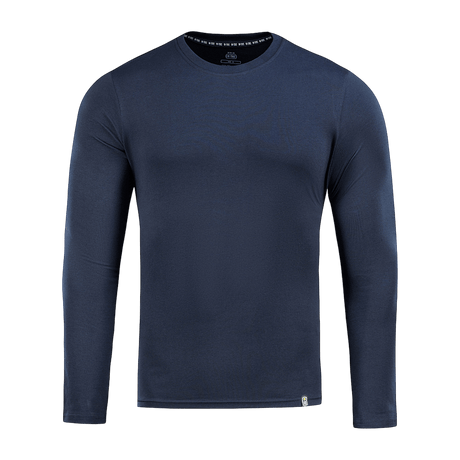 M-Tac Long-sleeve T-shirt 93/7 i mørkeblå, lavet af 93% bomuld og 7% elastan for holdbarhed og komfort til daglig brug og udendørsaktiviteter